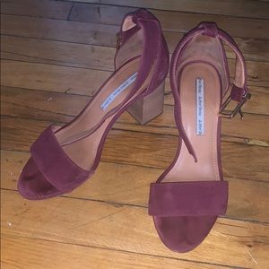& other Stories burgundy suede sandals